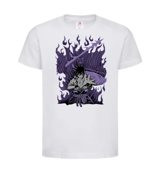 Детская футболка Uchiha Sasuke Susanoo Белый фото