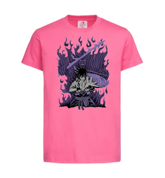 Детская футболка Uchiha Sasuke Susanoo Ярко-розовый фото