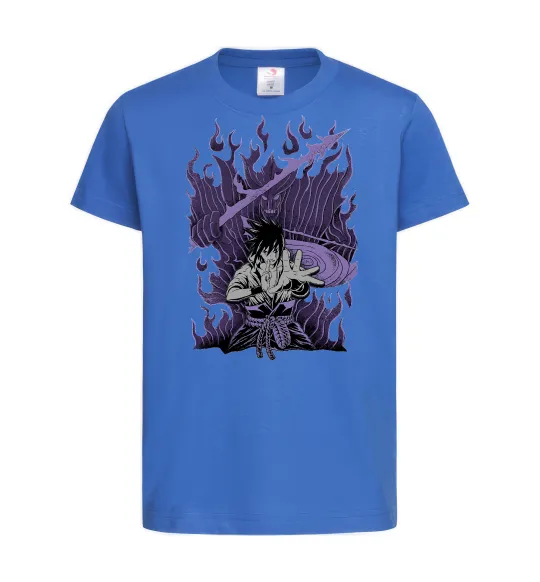 Детская футболка Uchiha Sasuke Susanoo Ярко-синий фото