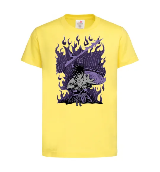 Детская футболка Uchiha Sasuke Susanoo Лимонный фото