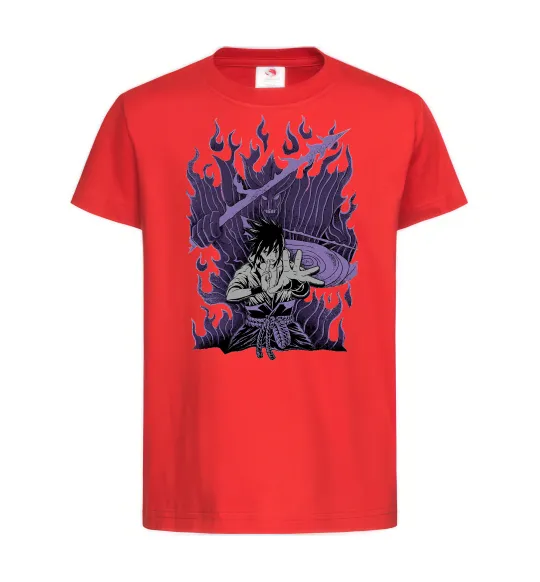 Детская футболка Uchiha Sasuke Susanoo Красный фото