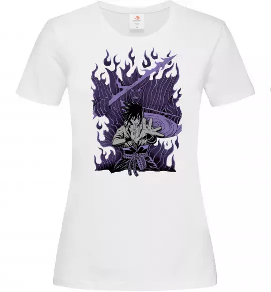 Женская футболка Uchiha Sasuke Susanoo Белый фото