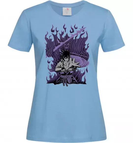 Женская футболка Uchiha Sasuke Susanoo Голубой фото