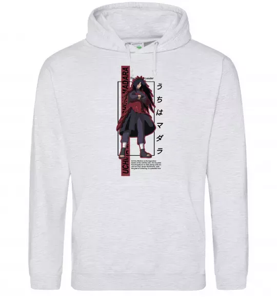 Женская толстовка (худи) Uchiha Madara Серый меланж фото