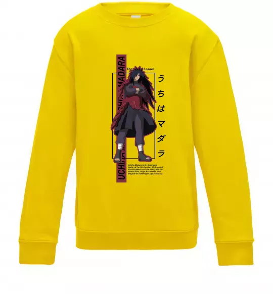 Дитячий світшот Uchiha Madara Сонячно жовтий фото