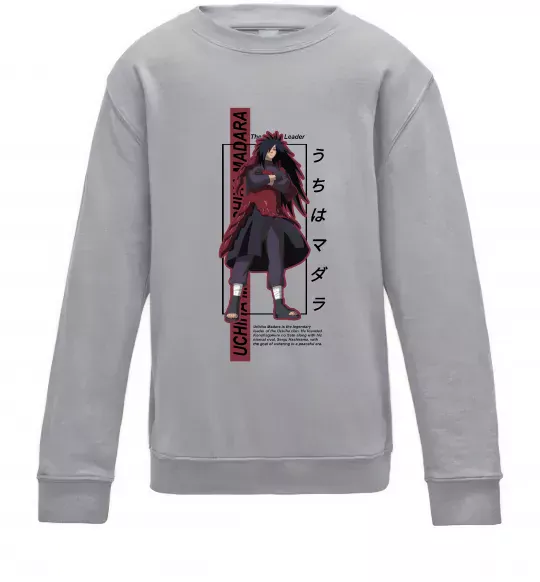 Дитячий світшот Uchiha Madara Сірий меланж фото