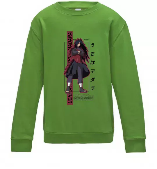 Дитячий світшот Uchiha Madara Лаймовий фото