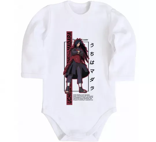 Детский боди Uchiha Madara Белый фото