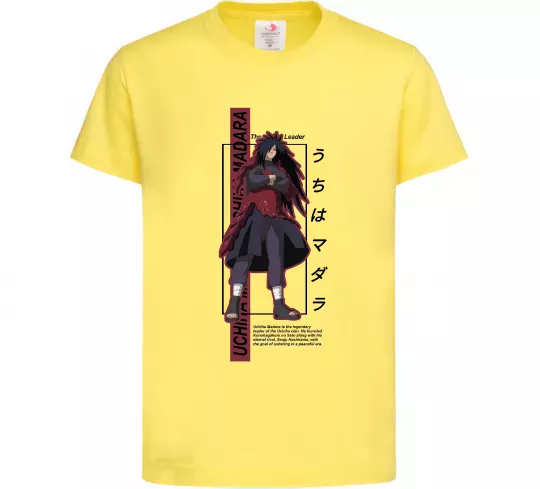 Дитяча футболка Uchiha Madara Лимонний фото