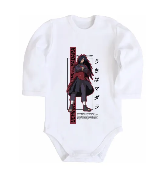 Детский боди Uchiha Madara Белый фото