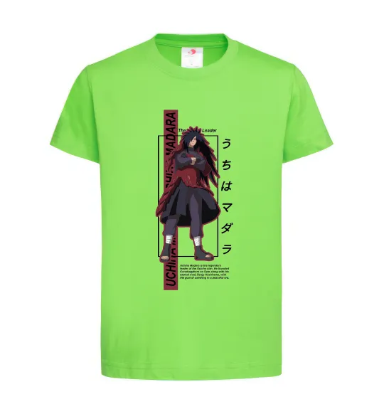 Дитяча футболка Uchiha Madara Лаймовий фото