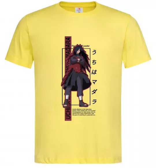 Мужская футболка Uchiha Madara Лимонный фото