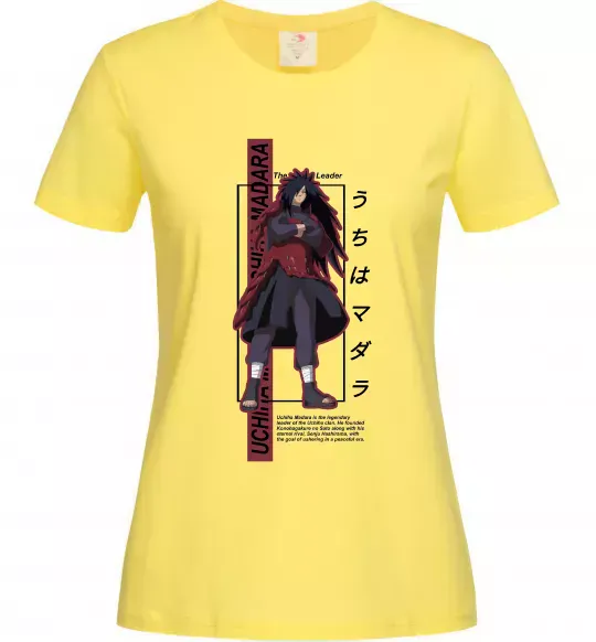 Женская футболка Uchiha Madara Лимонный фото