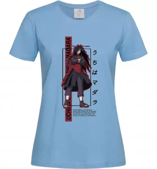 Женская футболка Uchiha Madara Голубой фото