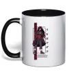 Чашка с цветной ручкой Uchiha Madara Черный фото