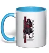 Чашка с цветной ручкой Uchiha Madara Голубой фото