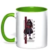 Чашка с цветной ручкой Uchiha Madara Зеленый фото
