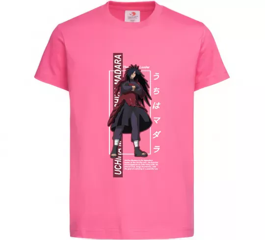 Дитяча футболка Uchiha Madara Яскраво-рожевий фото