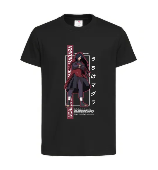 Дитяча футболка Uchiha Madara Чорний фото