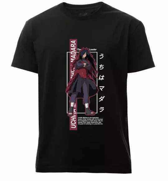 Чоловіча преміум футболка Uchiha Madara Чорний фото