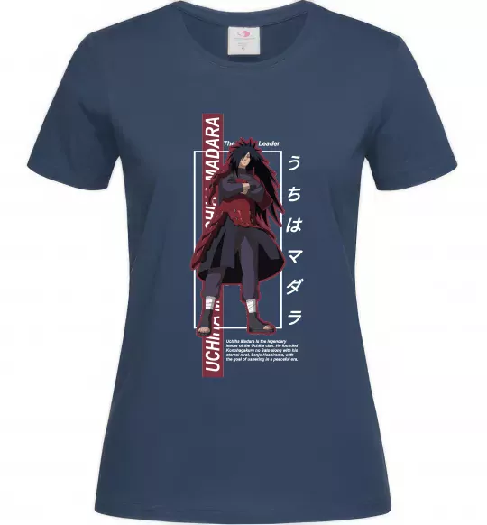Женская футболка Uchiha Madara Темно-синий фото