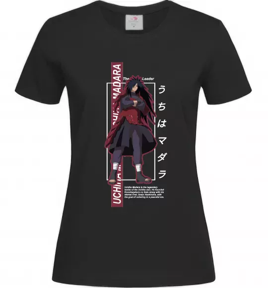 Женская футболка Uchiha Madara Черный фото