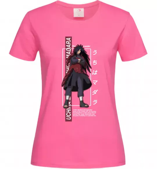 Женская футболка Uchiha Madara Ярко-розовый фото
