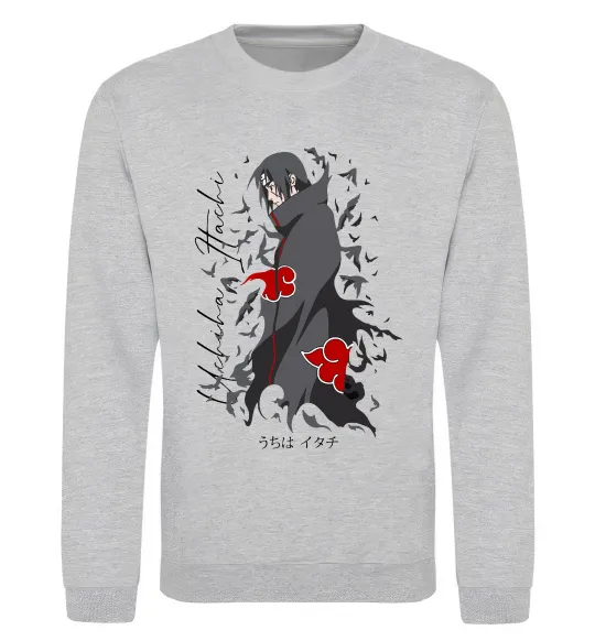 Свитшот Uchiha Itachi Серый меланж фото