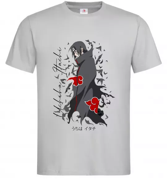 Чоловіча футболка Uchiha Itachi Сірий фото