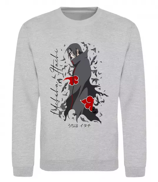 Світшот Uchiha Itachi Сірий меланж фото