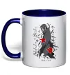 Чашка з кольоровою ручкою Uchiha Itachi Глибокий темно-синій фото