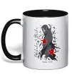 Чашка з кольоровою ручкою Uchiha Itachi Чорний фото
