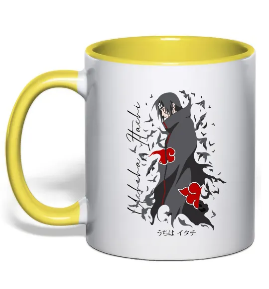 Чашка с цветной ручкой Uchiha Itachi Лимонный фото