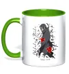 Чашка з кольоровою ручкою Uchiha Itachi Зелений фото
