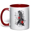 Чашка з кольоровою ручкою Uchiha Itachi Червоний фото