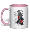 Чашка з кольоровою ручкою Uchiha Itachi Ніжно рожевий фото