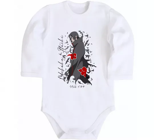 Детский боди Uchiha Itachi Белый фото