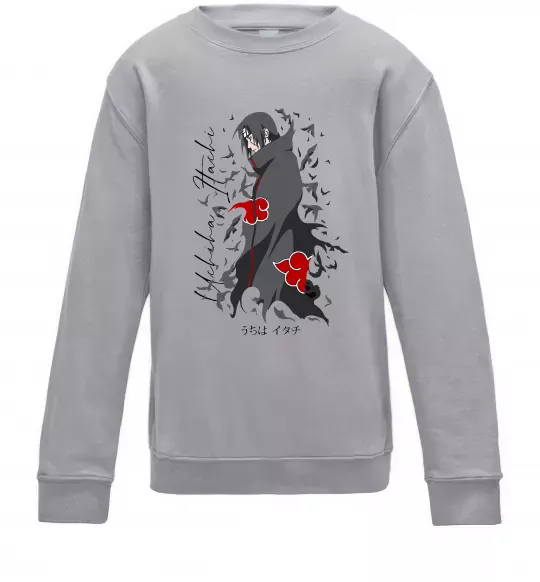 Дитячий світшот Uchiha Itachi Сірий меланж фото