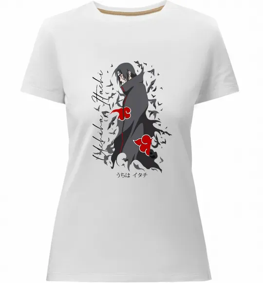 Жіноча преміум футболка Uchiha Itachi Білий фото