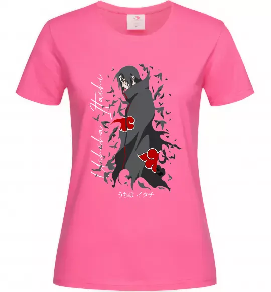 Жіноча футболка Uchiha Itachi Яскраво-рожевий фото