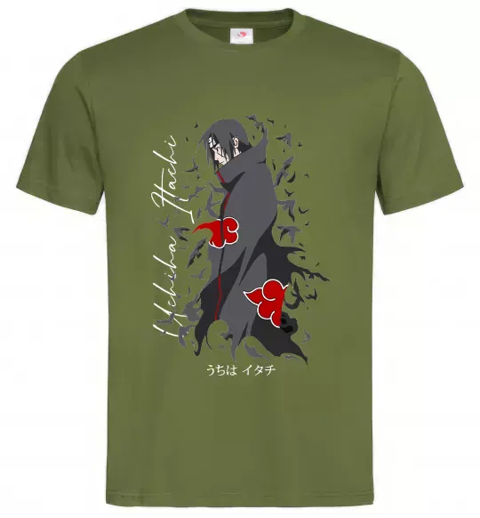Чоловіча футболка Uchiha Itachi Оливковий фото