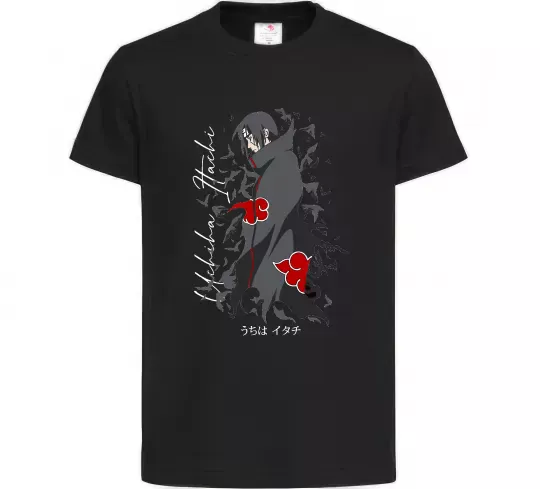 Дитяча футболка Uchiha Itachi Чорний фото
