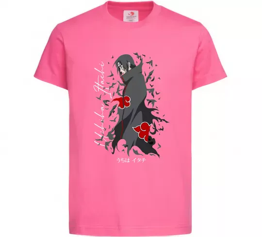 Дитяча футболка Uchiha Itachi Яскраво-рожевий фото