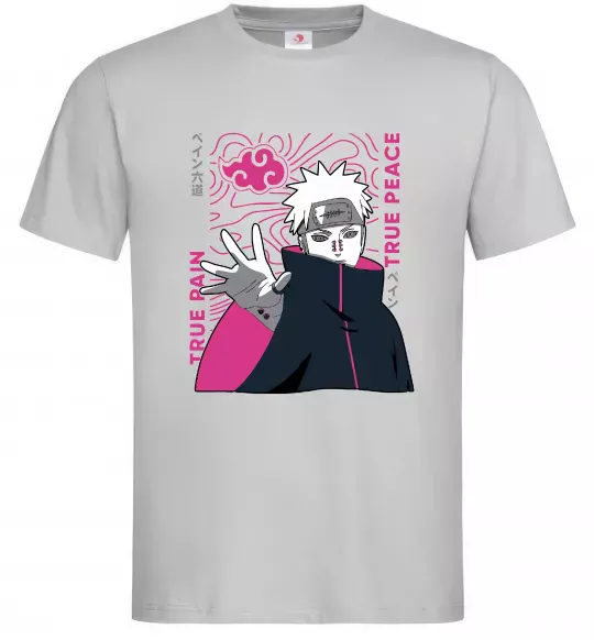 Чоловіча футболка True pain true peace Сірий фото