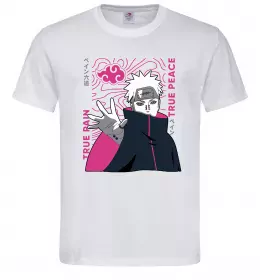 Мужская футболка True pain true peace Белый фото