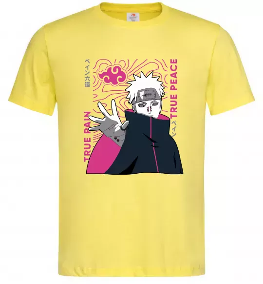 Чоловіча футболка True pain true peace Лимонний фото