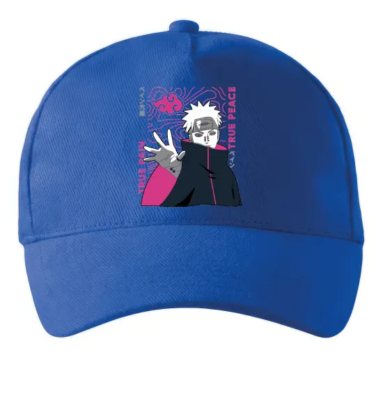 Кепка True pain true peace Яскраво-синій фото