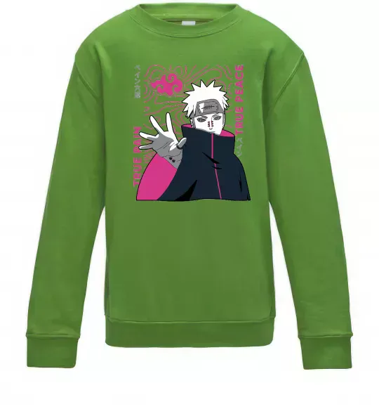 Детский Свитшот True pain true peace Лаймовый фото