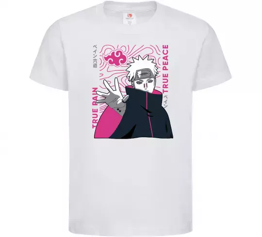 Детская футболка True pain true peace Белый фото