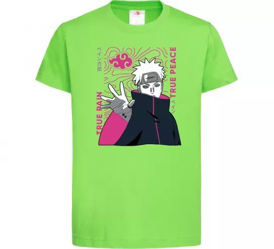 Детская футболка True pain true peace Лаймовый фото